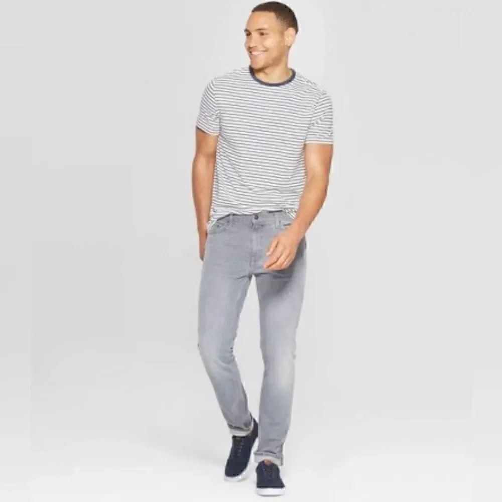Men's Gray Slim Fit Total Flex Jeans - Goodfellow & Co 38 W x 34 L